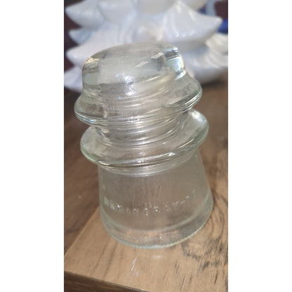 Vintage Hemingray Clear Glass Insulator #17 AS IS h617