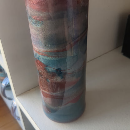 20 ounce insulated stainless steel Tumbler Handcrafted with Resin and alcohol ink with 2 lids Has Flaws Bumps in Resin CLEARANCE ai19