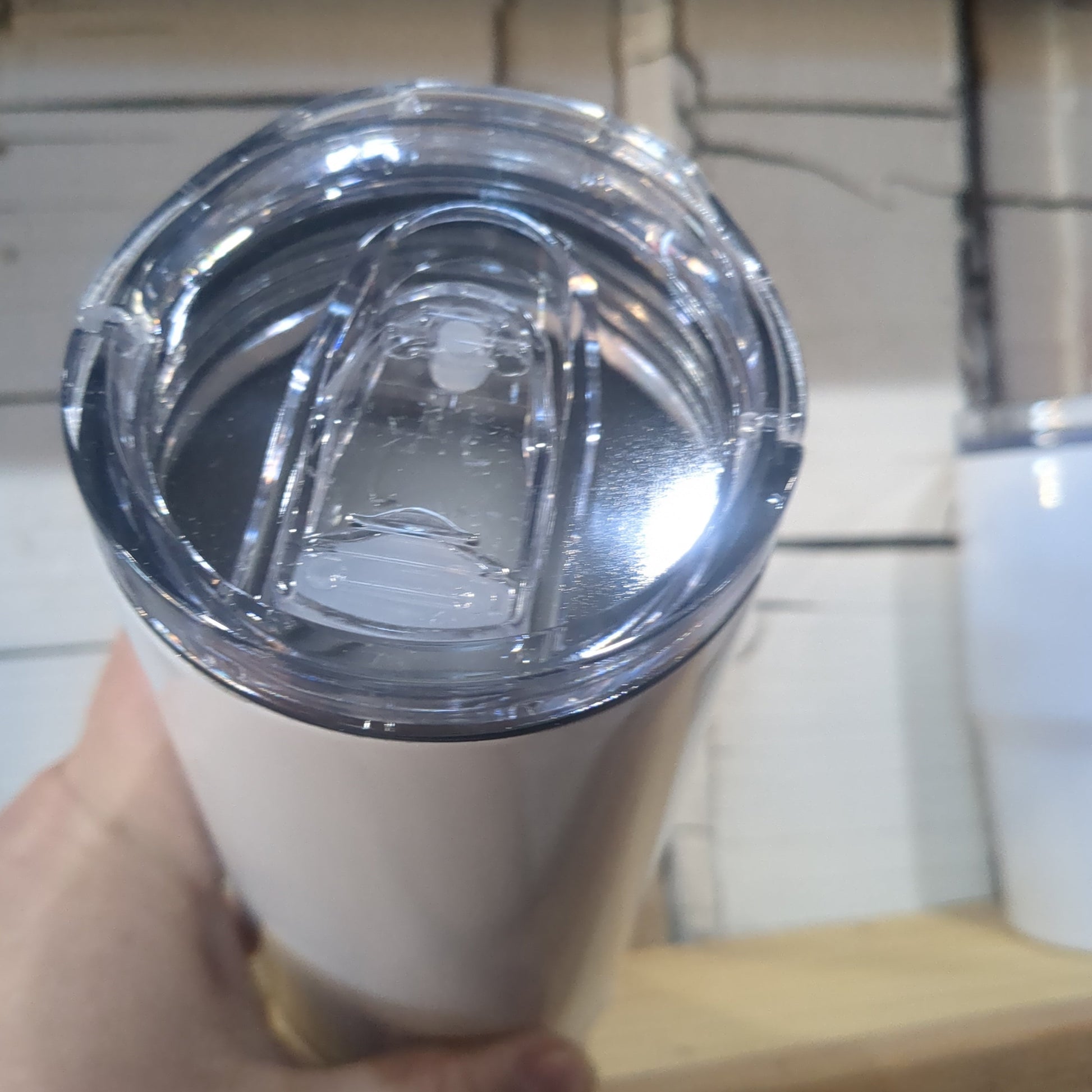 Custom Order 17 Oz Insulated Stainless Steel Tumbler with Black Can Cooler Top and Tumbler Lid with White, Rechargeable Removeable Bluetooth Speaker