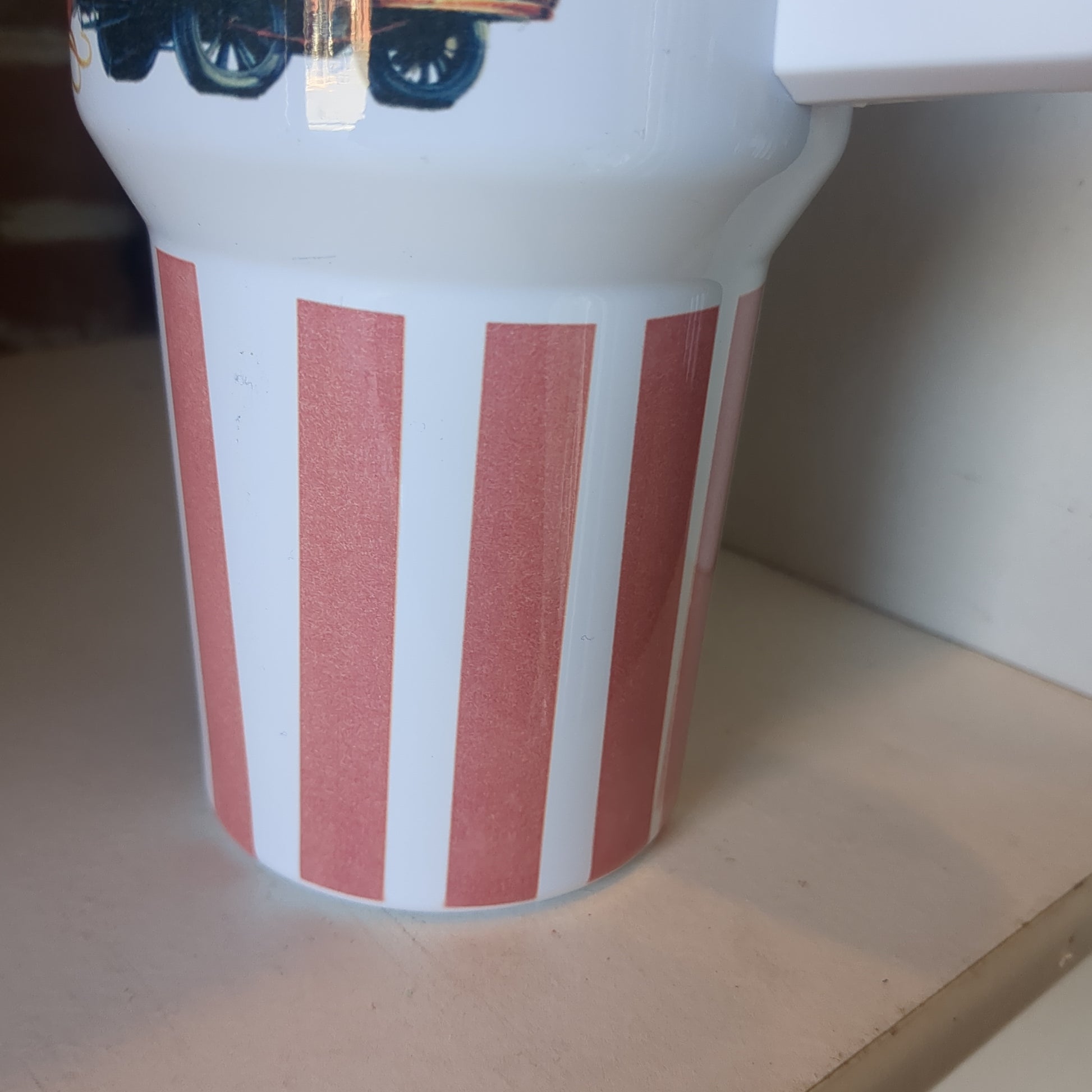 40 oz stainless steel insulated Travel Travel tumbler says, "Not my circus, not my monkeys" NOT PERFECT at the bottom tcm9