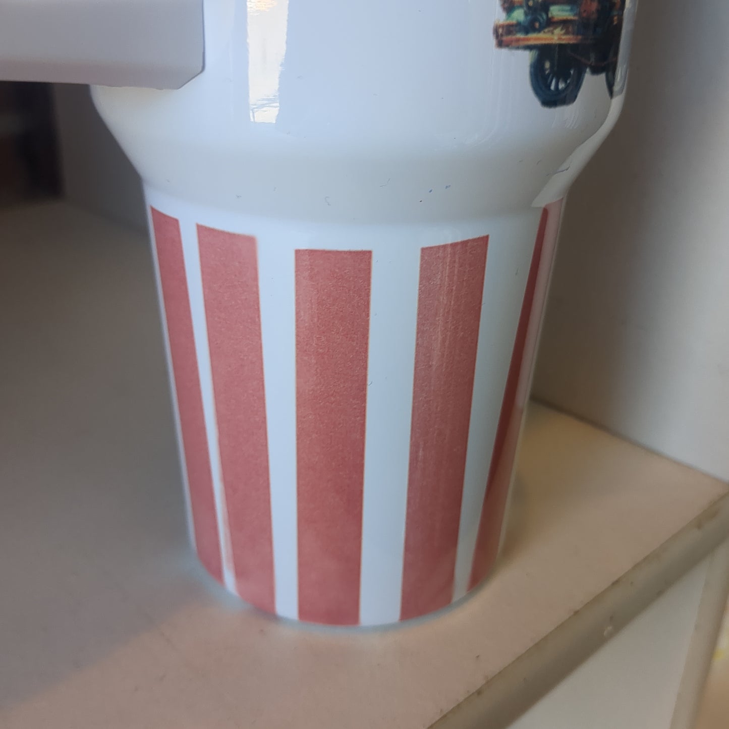 40 oz stainless steel insulated Travel Travel tumbler says, "Not my circus, not my monkeys" NOT PERFECT at the bottom tcm9