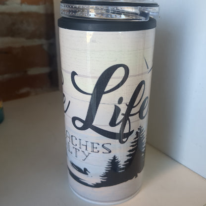 20 Oz Tumbler And Can Cooler Lake Life Cuz Beaches Be Salty 17ll