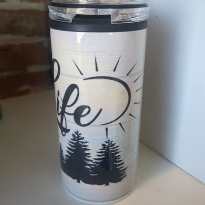 20 Oz Tumbler And Can Cooler Lake Life Cuz Beaches Be Salty 17ll