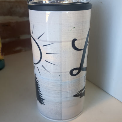 20 Oz Tumbler And Can Cooler Lake Life Cuz Beaches Be Salty 17ll