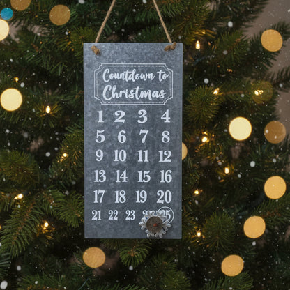 Galvanized Metal Christmas Advent Countdown av7