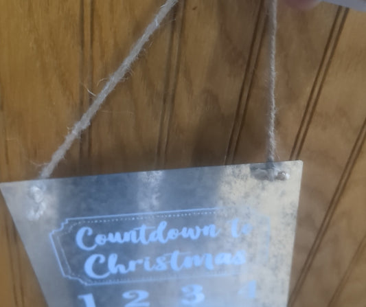 Galvanized Metal Christmas Advent Countdown av7