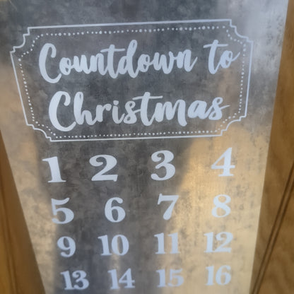 Galvanized Metal Christmas Advent Countdown av7