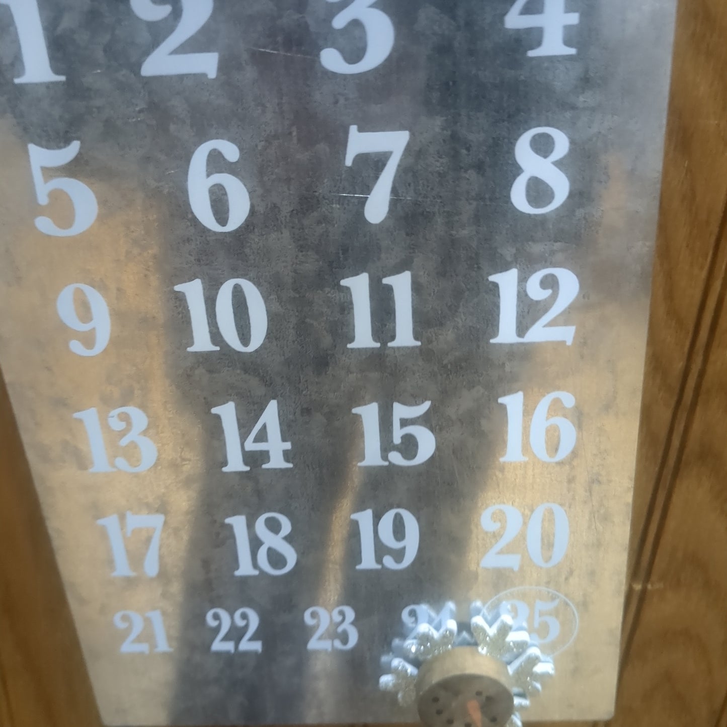 Galvanized Metal Christmas Advent Countdown av7