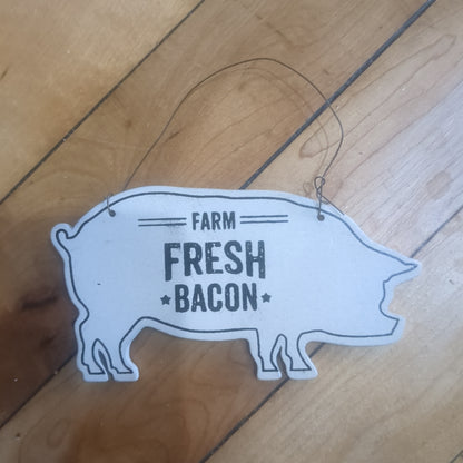 Cow, Pig, Chicken Ornaments