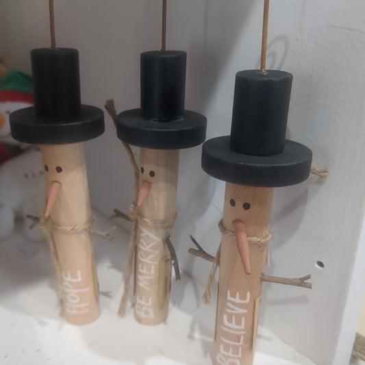 Hope Snowman Christmas Ornament. This is for one1 ornament only, not the three pictured os3