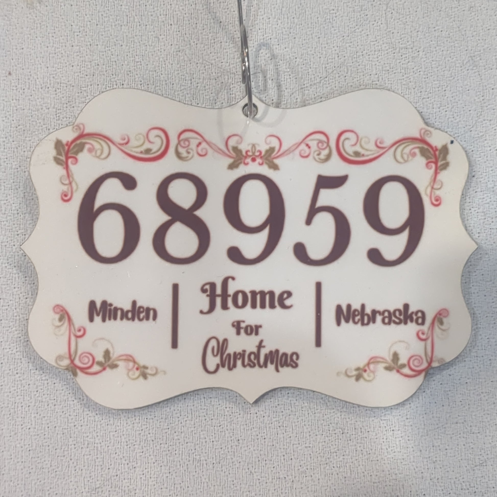 Minden Nebraska's ZIP Code Ornament Floral Special Order