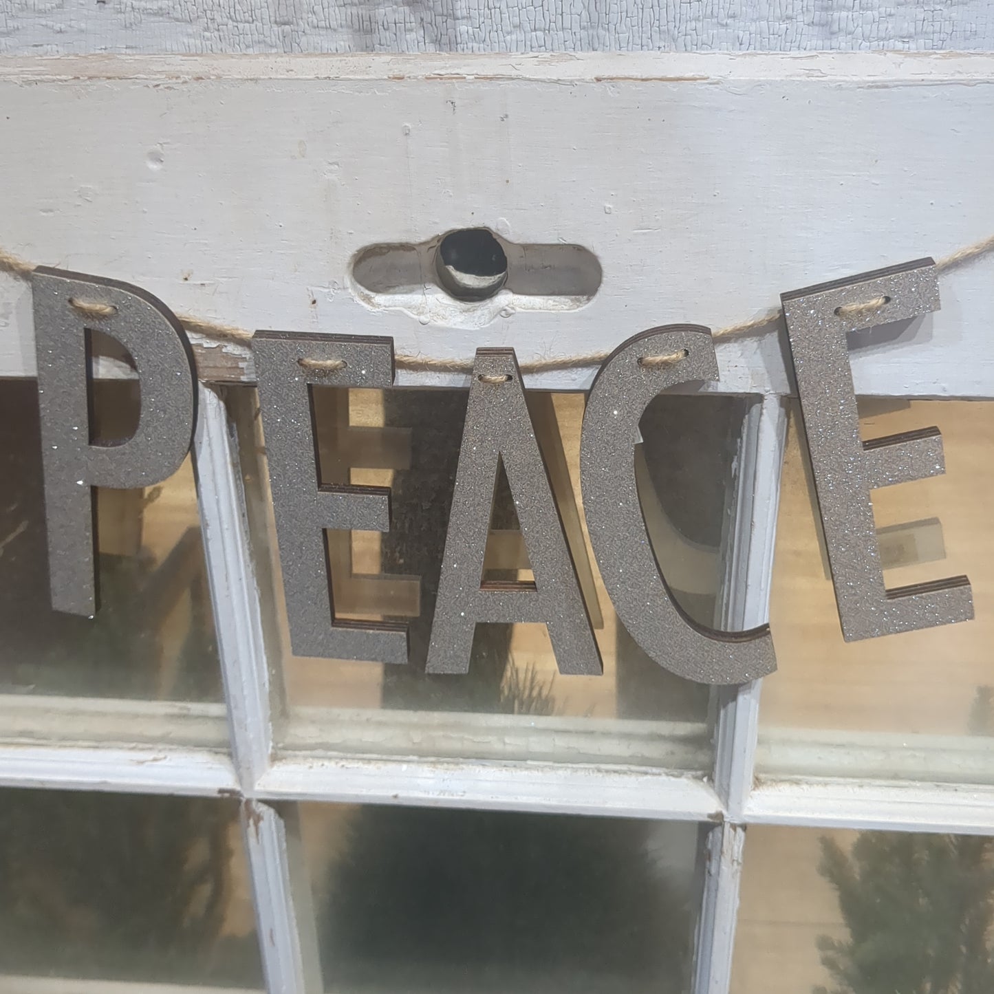 Peace Silver Small Garland