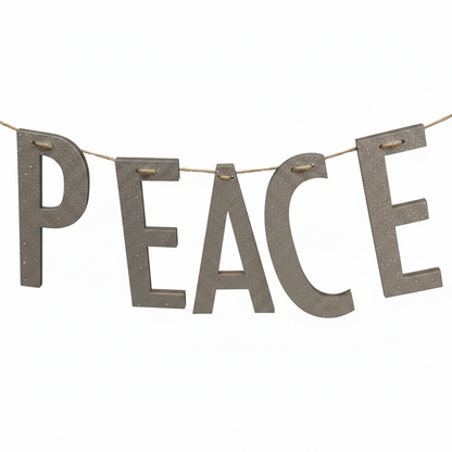 Peace Silver Small Garland