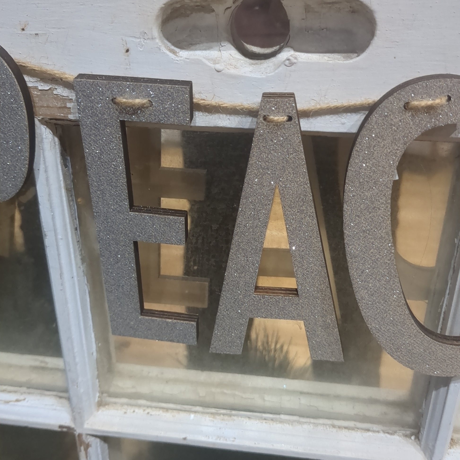 Peace Silver Small Garland