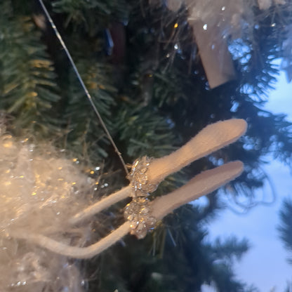 Soft Angel Ornament With Acrylic heart And Fuzzy Dress