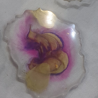 Coaster Set of 4 Agate Stone look cs9