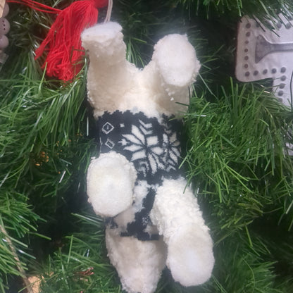 Wool Polar Bear Figurine