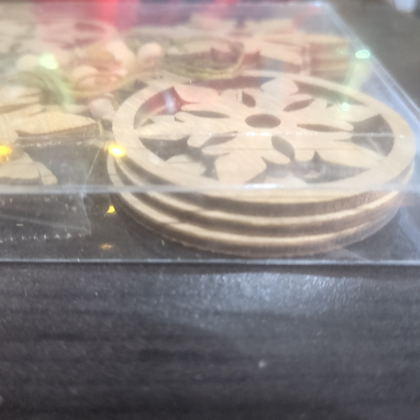 Wooden Snowflake Ornament Set Of 12 CLEARANCE wo90