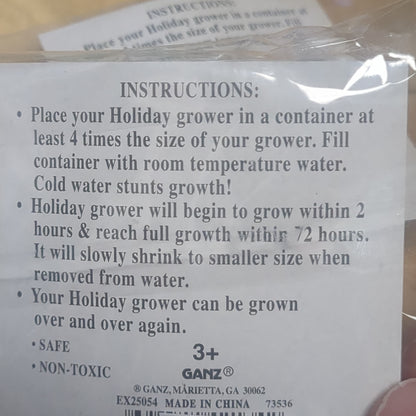 Snowman grower toy