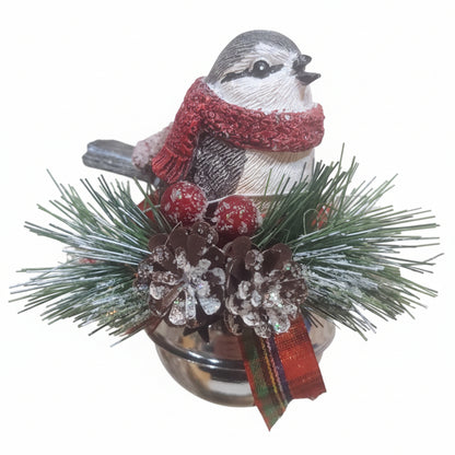 Bird on Bell Ornament obb1
