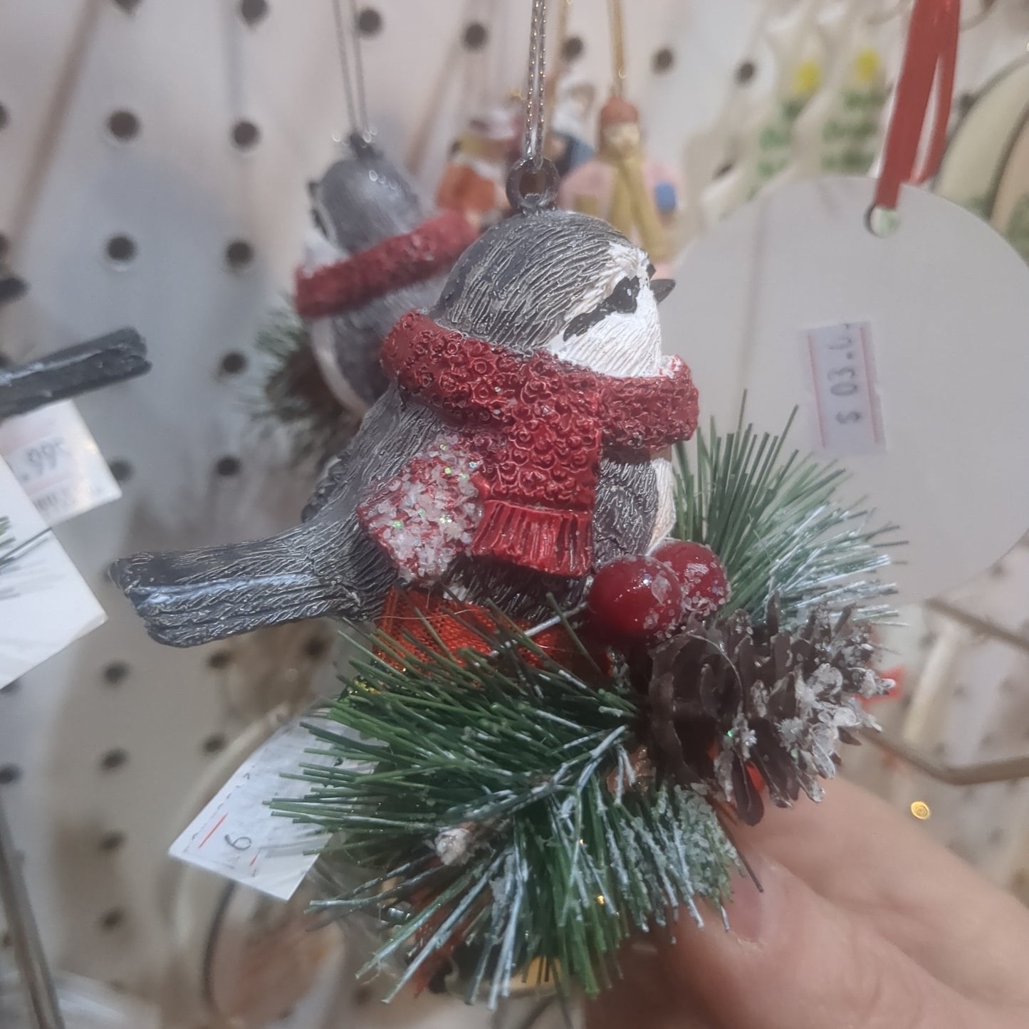 Bird on Bell Ornament obb1