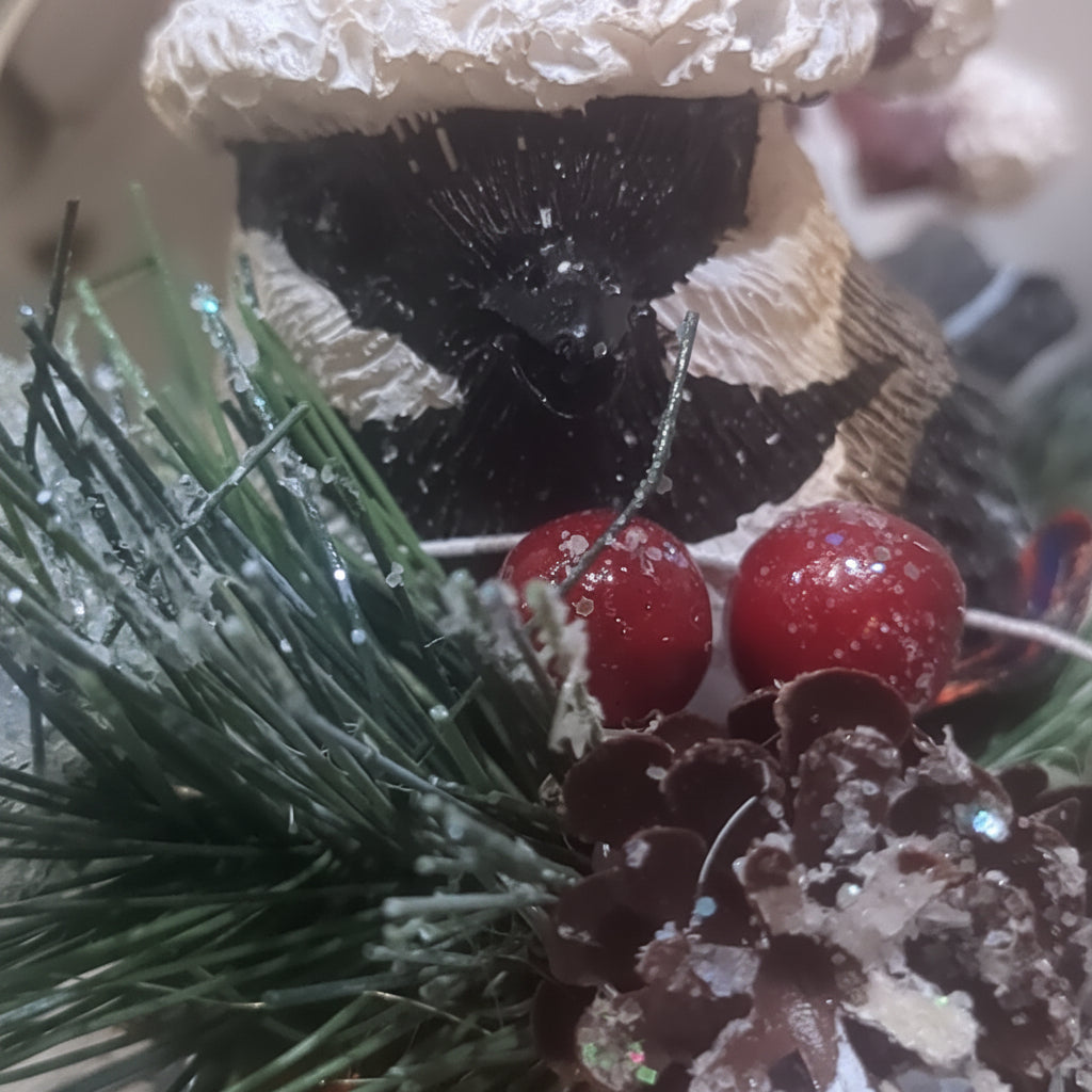 Black and Tan Bird on Bell Ornament obb2