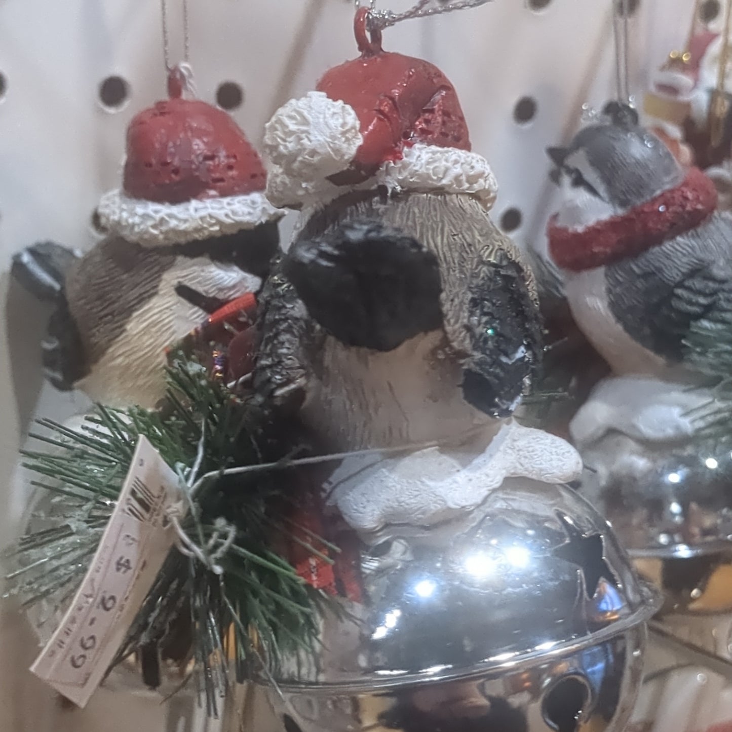Black and Tan Bird on Bell Ornament obb2