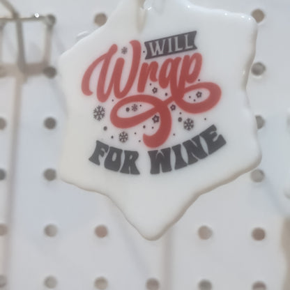 Ceramic wine ornament will wrap for wine wo45 CLEARANCE