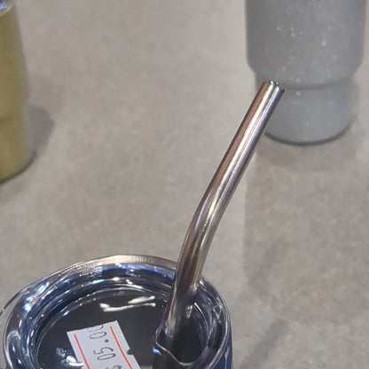 Shot glass / mini Tumbler for dolls and Barbies blue snowflake