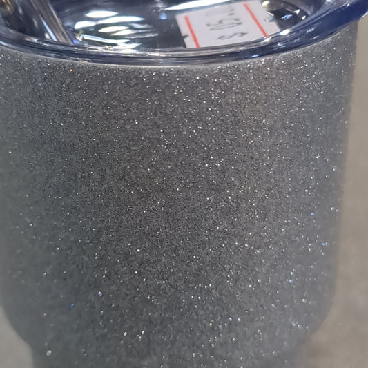 Shot Glass 3 oz Stainless Steel or Mini Tumbler for Dolls Silver Glitter dated 2023 CLEARANCE sg6