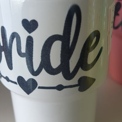 Shot Glass 3 oz Stainless Steel or Mini Tumbler Bride AS IS CLEARANCE