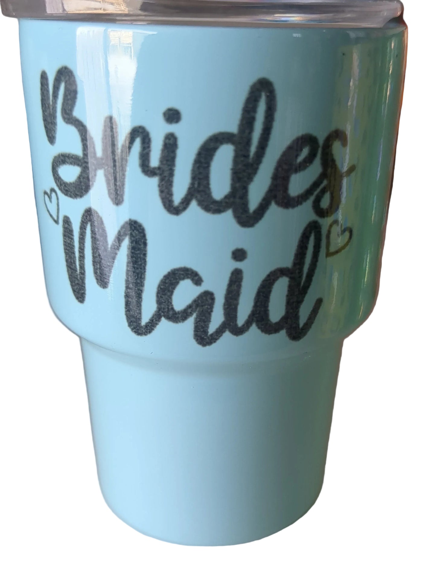 Shot Glass 3 oz Stainless Steel or Mini Tumbler for Dolls Cornflower blue bridesmaid AS IS CLEARANCE