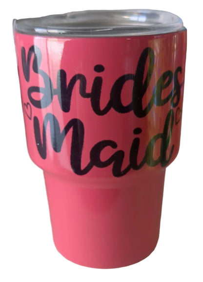 Shot Glass 3 oz Stainless Steel or Mini Tumbler Bridesmaid AS IS CLEARANCE