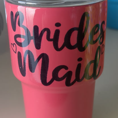 Shot Glass 3 oz Stainless Steel or Mini Tumbler Bridesmaid AS IS CLEARANCE
