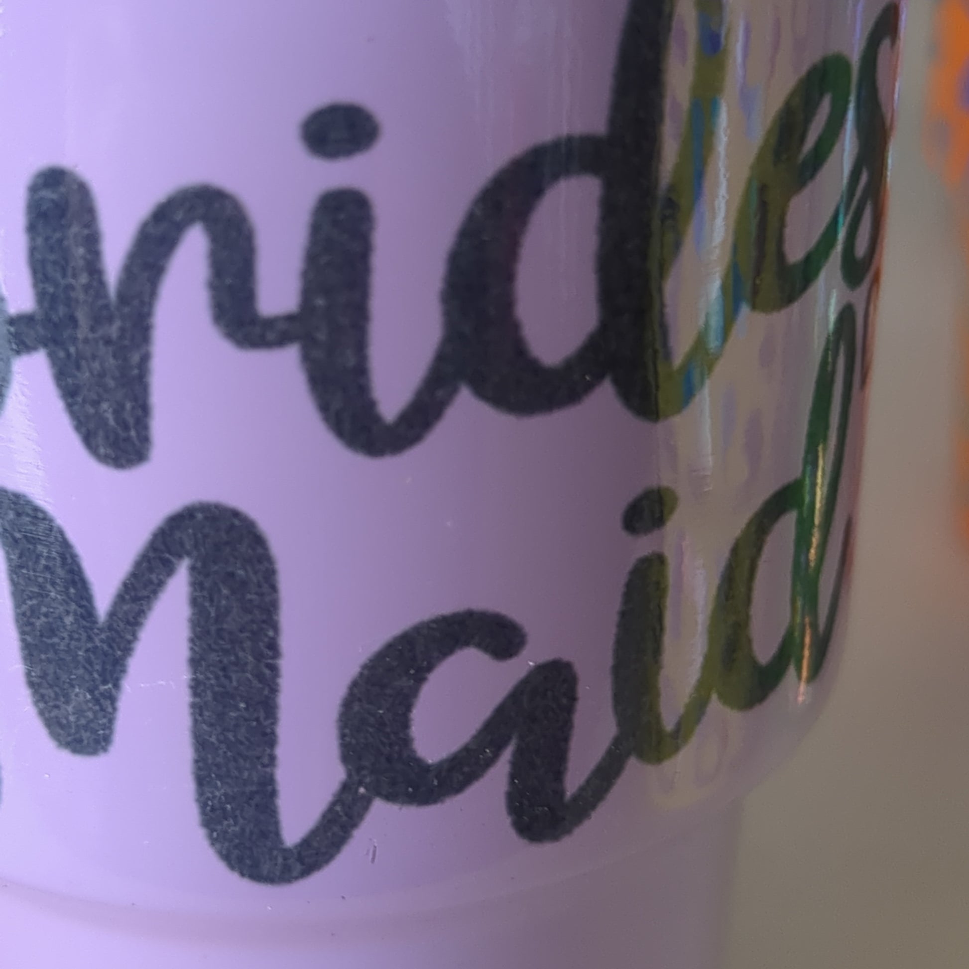 Shot Glass 3 oz Stainless Steel or Mini Tumbler for Dolls bridesmaid Lilac Says Bridesmaid AS IS CLEARANCE