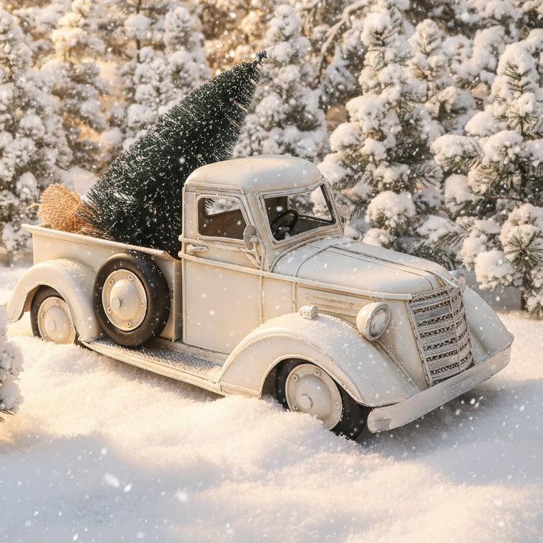 White Metal Truck