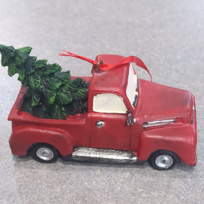 Small Red Truck ornament Polyresin rt7