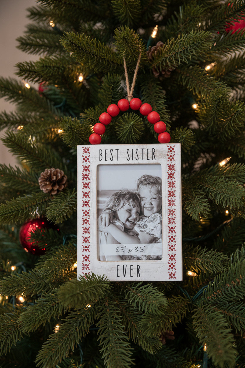 Best Sister Ever Photo Frame Ornament pf8