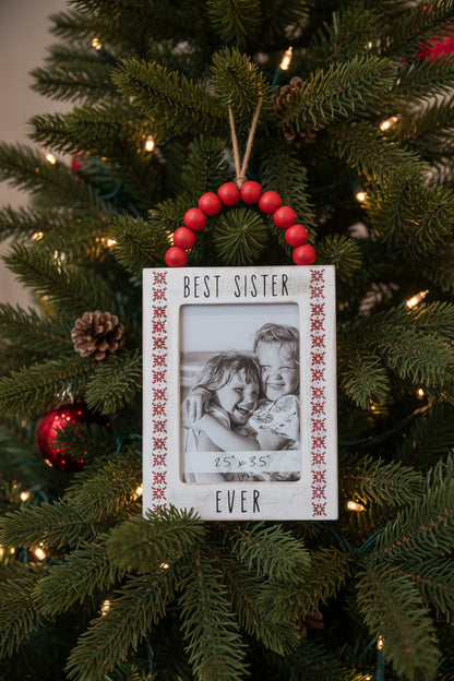 Best Sister Ever Photo Frame Ornament pf8