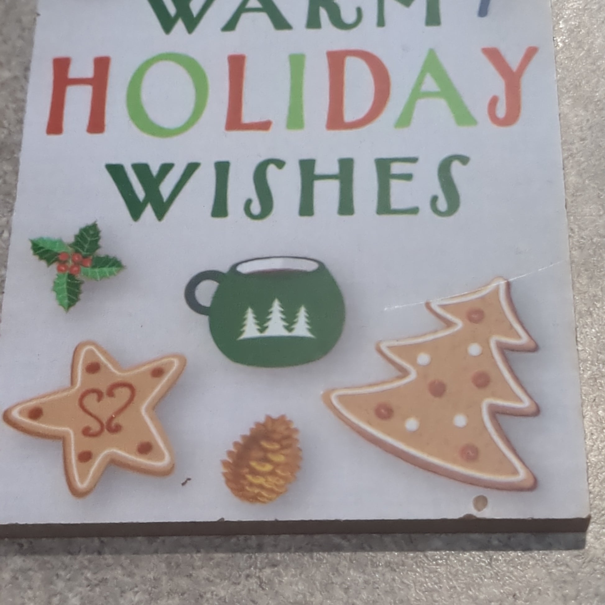 Tag Ornaments Warm Holiday Wishes Wine Tag to7