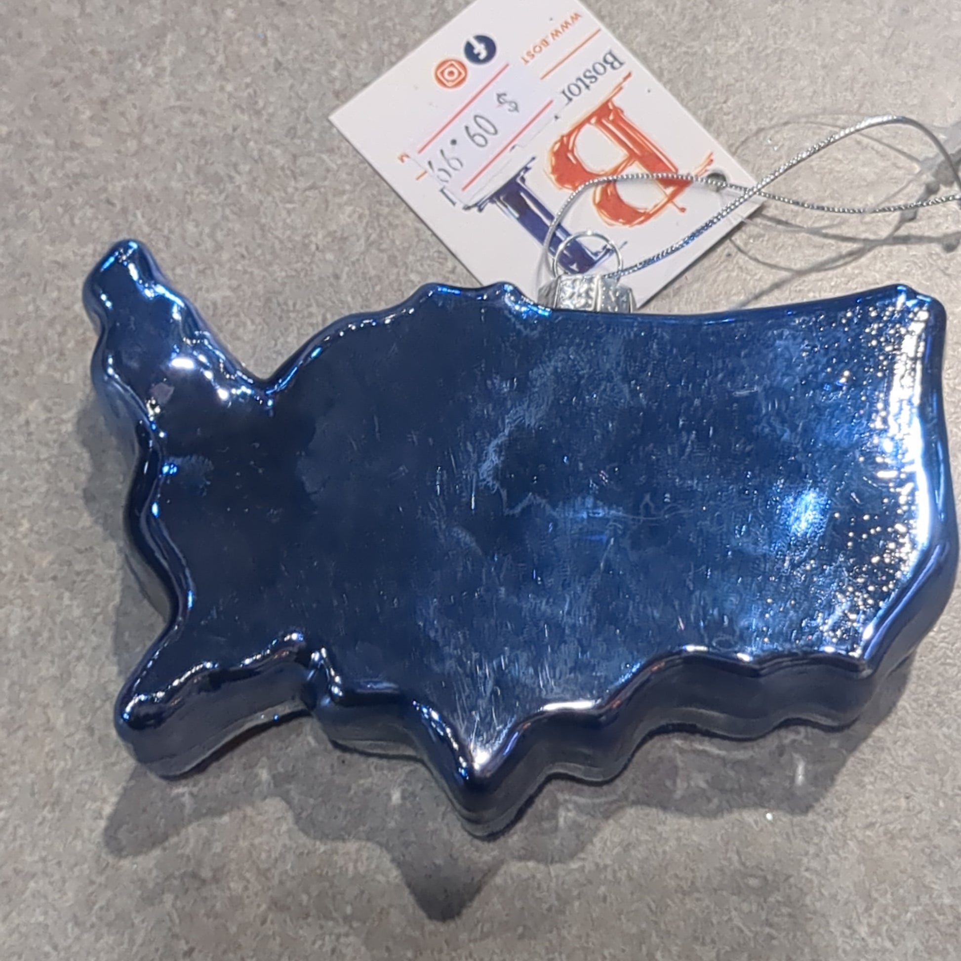 Glass Usa Flag Ornament CLEARANCE
