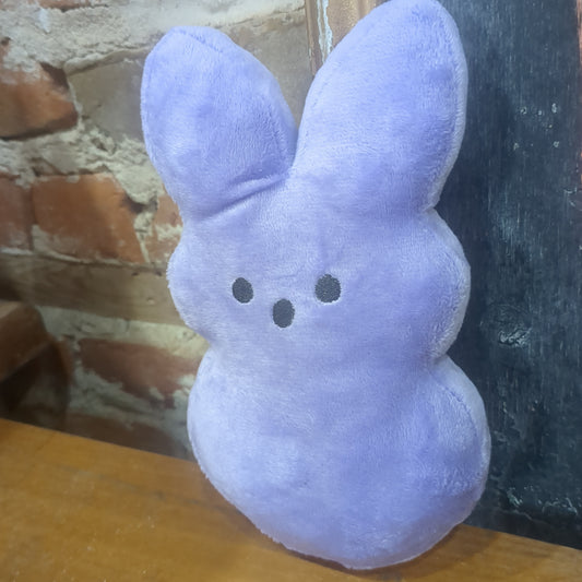 Plush colorful Easter bunny marshmallow lavender