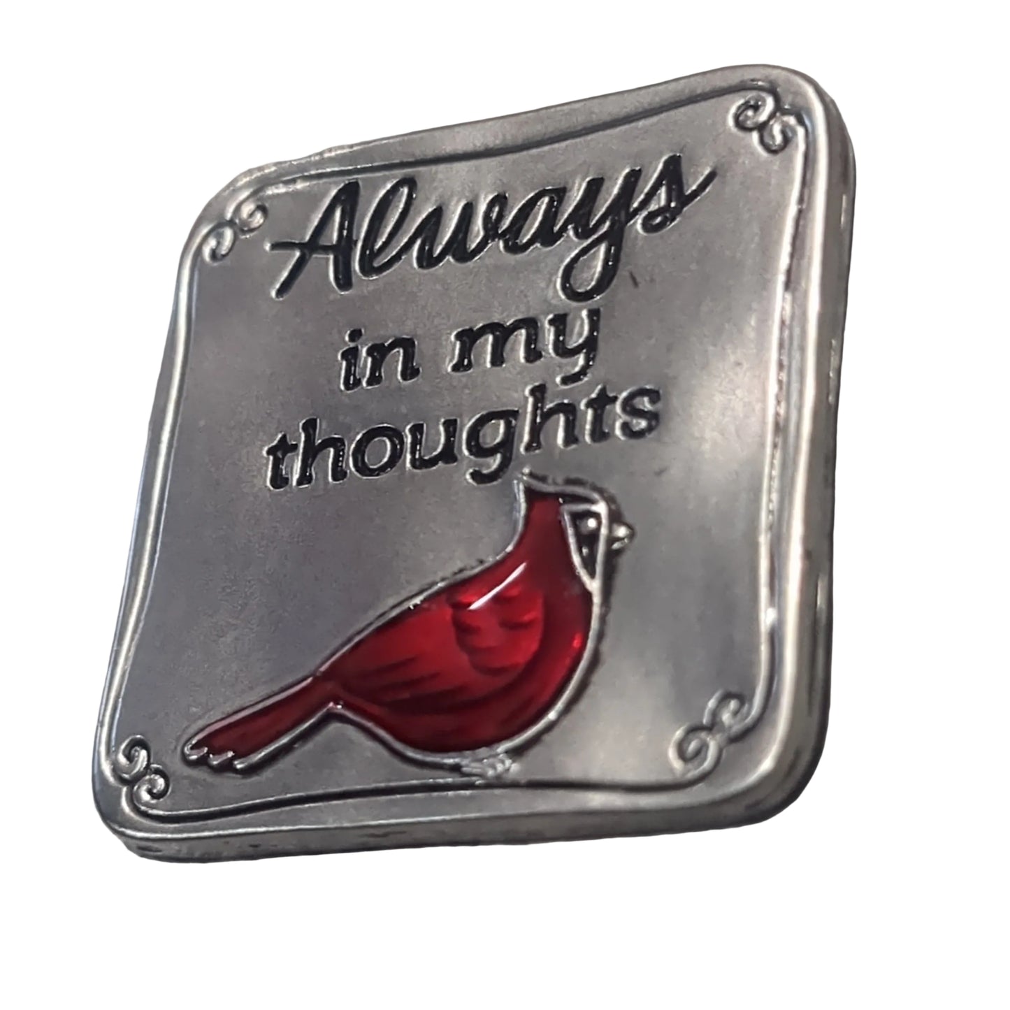 Always in my thoughts Cardinal Charm Small Enough to Mail pc1