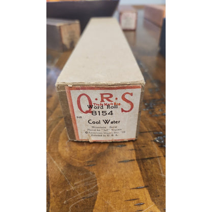 Vintage Player Piano Word Roll "Cool Water" Mountain Song QRS Jeff Watters