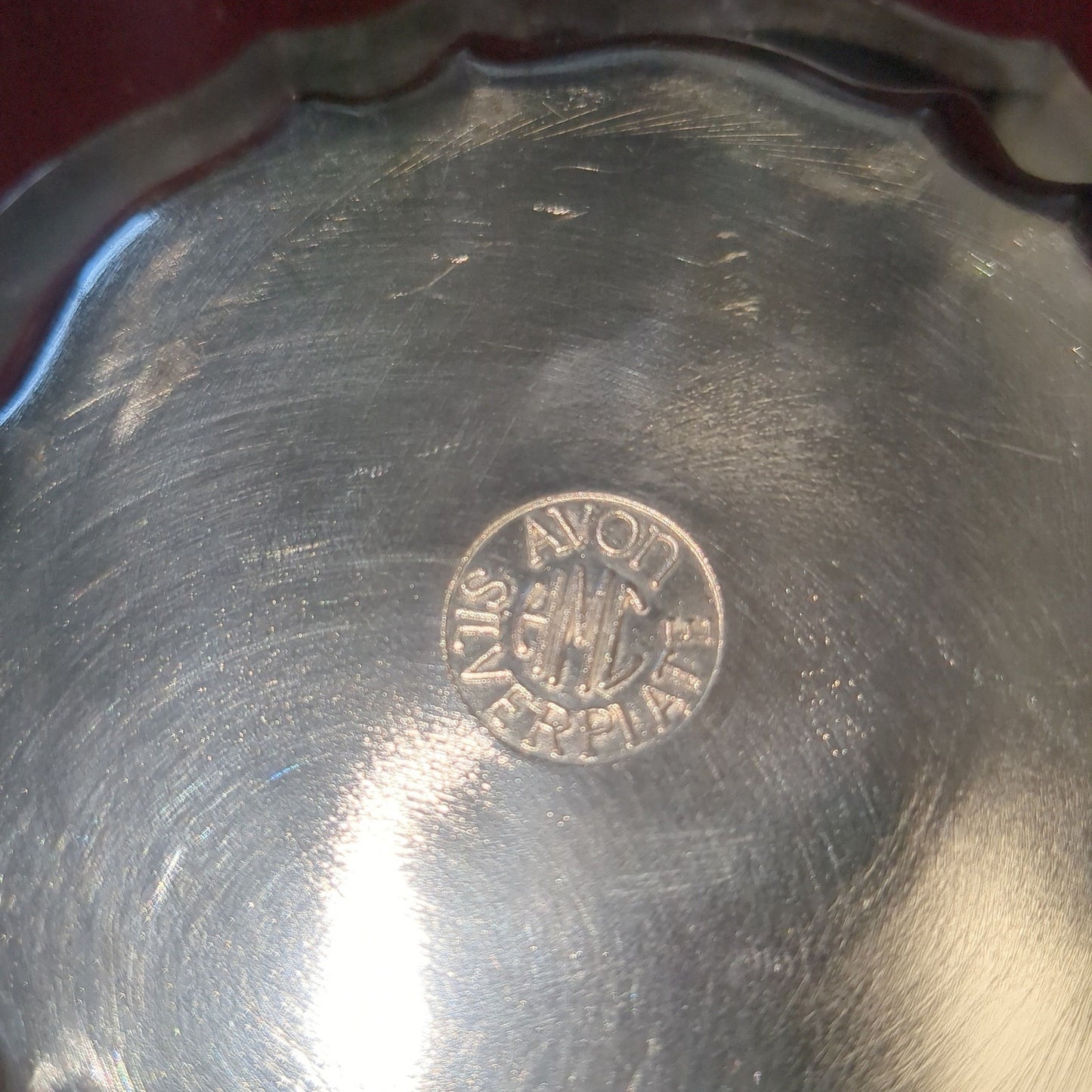 Vintage Avon Hudson Manor Collection Silverplate Bowl Made in Italy 1970-1980s va8