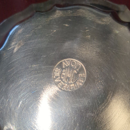 Vintage Avon Hudson Manor Collection Silverplate Bowl Made in Italy 1970-1980s va8