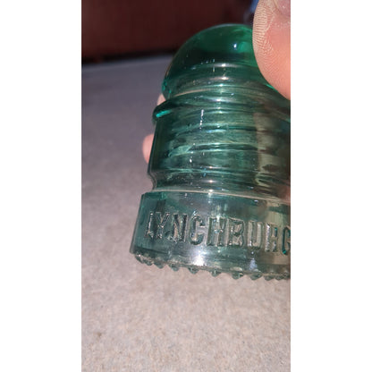 Vintage Lynchburg Glass Insulator No.31 Aqua Blue AS IS ly31