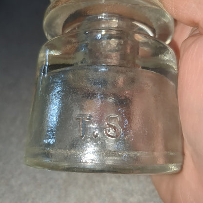 Vintage Clear Glass Hemingray Insulator 7-59 HSTS