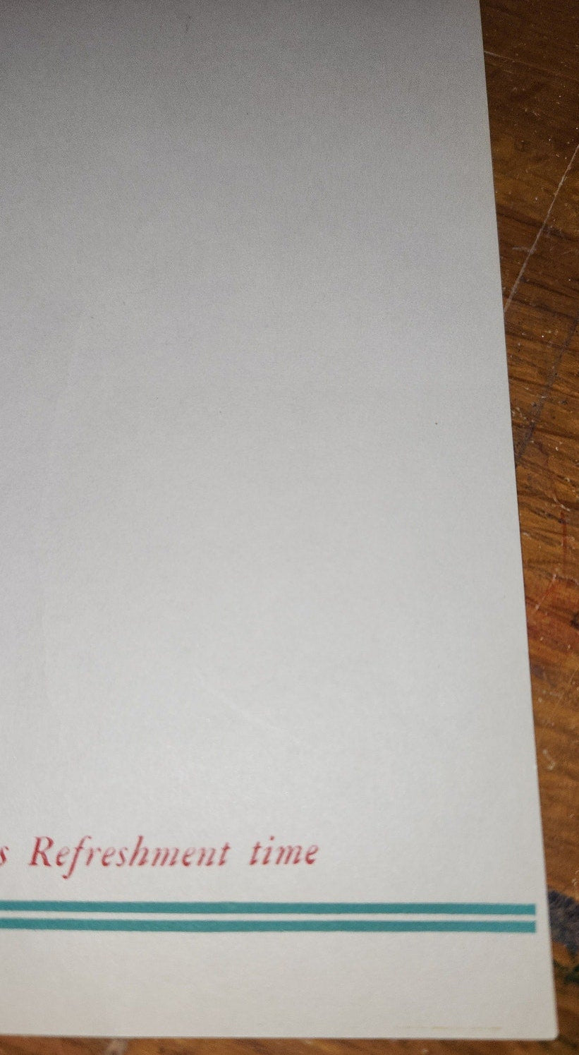 Vintage Coca-Cola Unused Menu Sheet from 1950s One Page ONLY