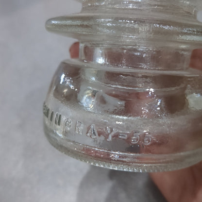 Vintage Insulator Hemingray Clear Glass #56 h656